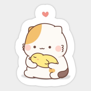 Muffin cat and duckie Sticker